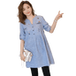 Patchwork Cotton Maternity Blouse Larnt