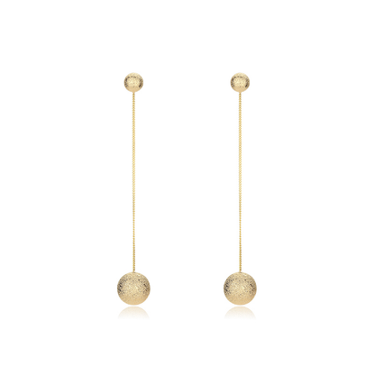 Matte Round Ball Drop Earrings Kiwidrop