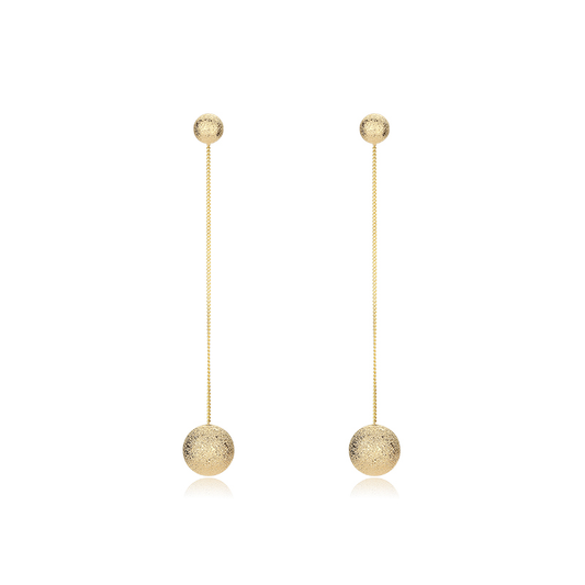 Matte Round Ball Drop Earrings Kiwidrop