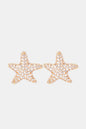 Starfish Zinc Alloy Glass Stone Dangle Earrings