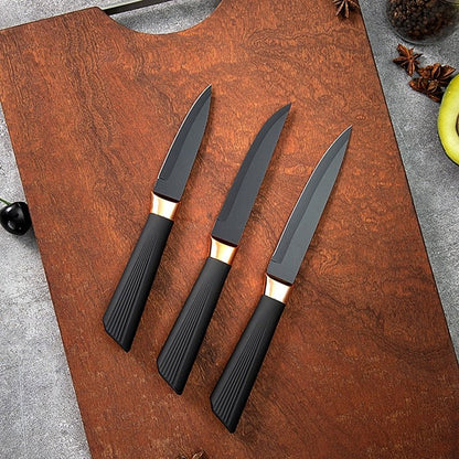 Ceramic Knives Kitchen Knives Set Professional Chef Knife Cleaver Slicing Utility Knife Paring Peel Sissor with Block - DunbiBeauty, LLC