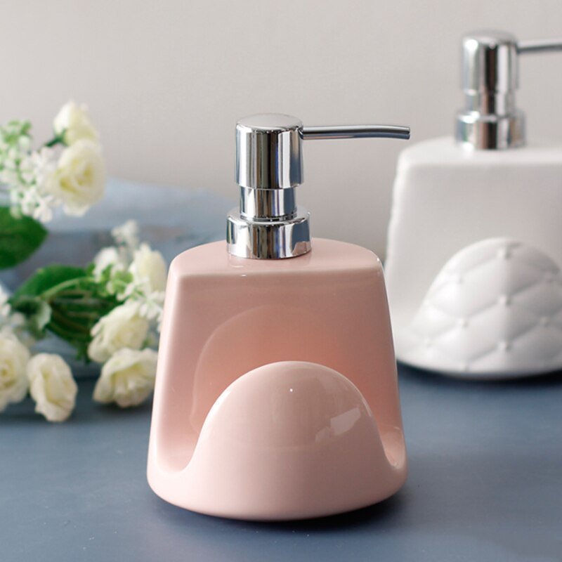 Ceramics Soap Bottle Essence Bottle Liquid foam Soap Dispenser Kitchen Hand Wash Dispenser shampoo bottle Bathroom Accessories - DunbiBeauty, LLC