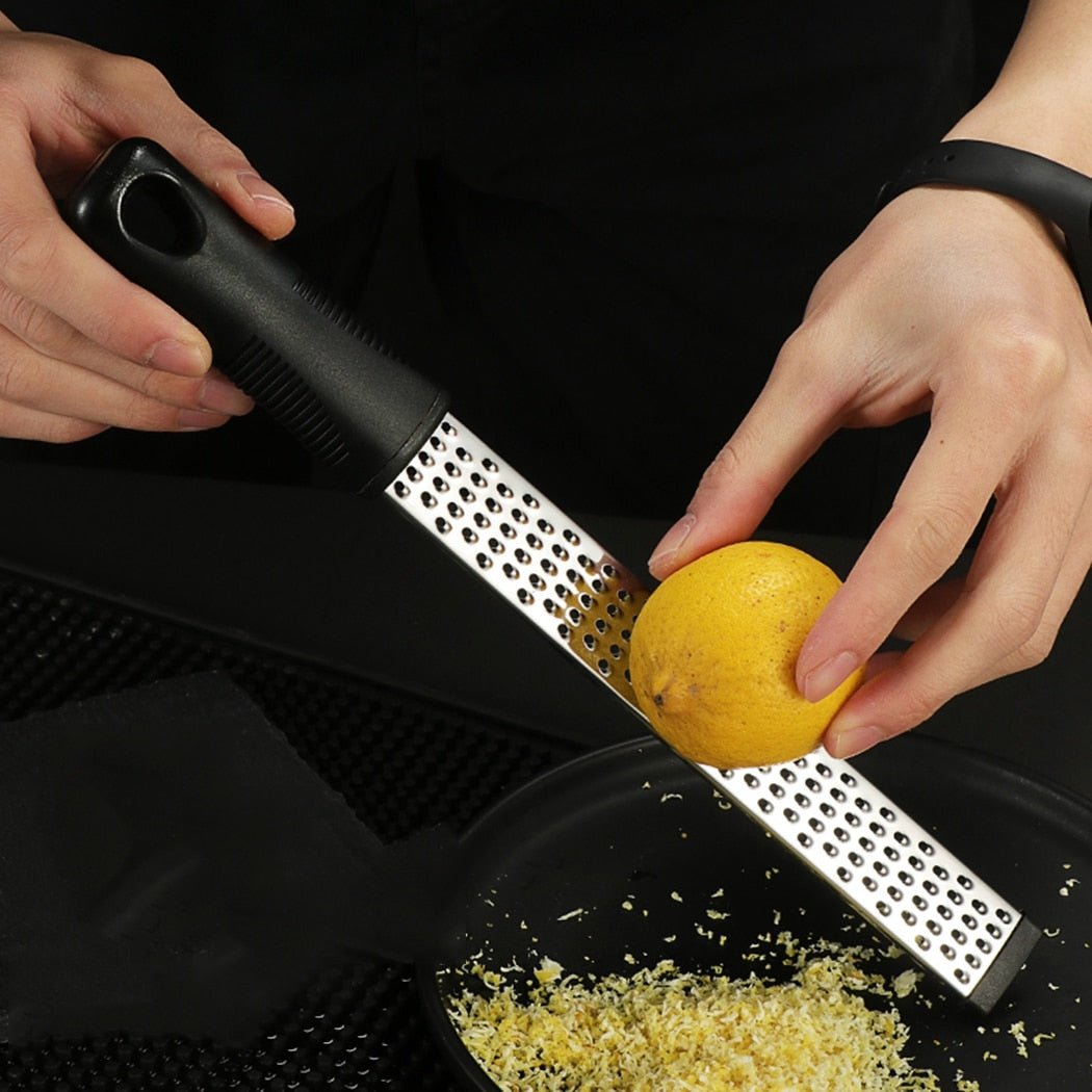 Cheese Grater Portable Stainless Steel Lemon Citrus Hand Grater Vegetable Fruit Tool Cheese Shavings Planer Kitchen Gadgets - DunbiBeauty, LLC