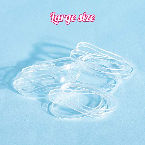 Clear Elastic Hair Bands, Teenitor 2000pcs Mini Hair Rubber Bands with a Box, Soft Hair Elastics Ties Bands 2mm in Width and 30mm in Length - DunbiBeauty, LLC