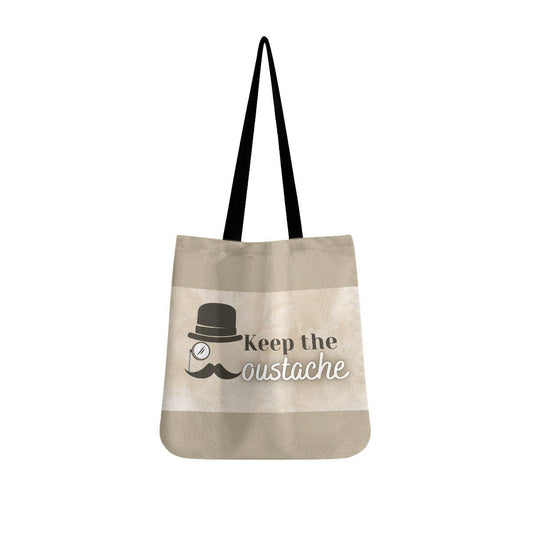 Cloth Tote Bags Keep the Moustache No Shave November (Designed by Dunbi) - DunbiBeauty, LLC