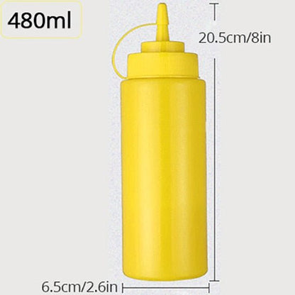 Condiment Squeeze Bottles,For Ketchup Mustard Mayo Hot Sauces Olive Oil Bottles Kitchen Gadget - DunbiBeauty, LLC