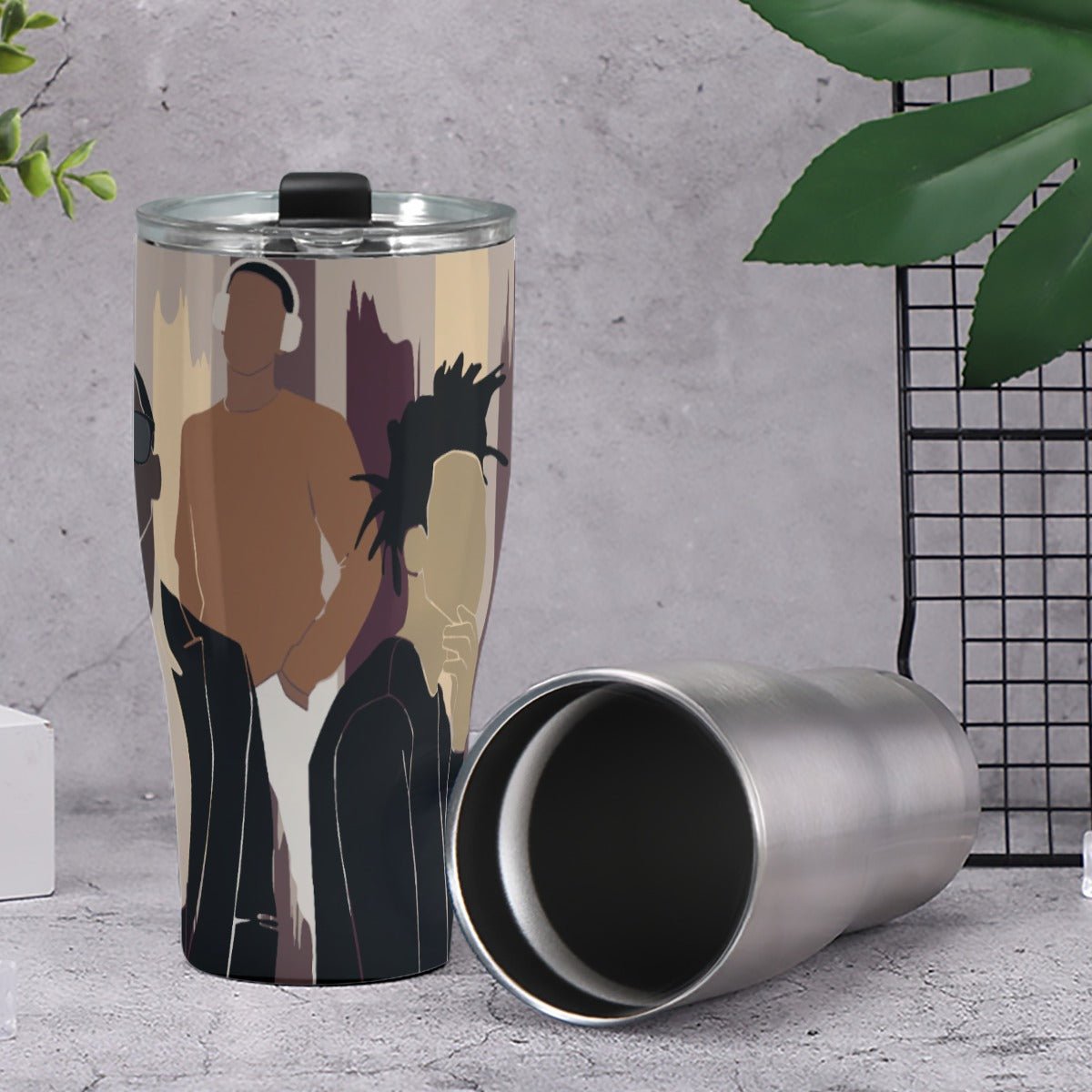 Cone Tumbler 30oz Black Men, Music, Sophistication, Style, Youth, (Designed by Dunbi) - DunbiBeauty, LLC