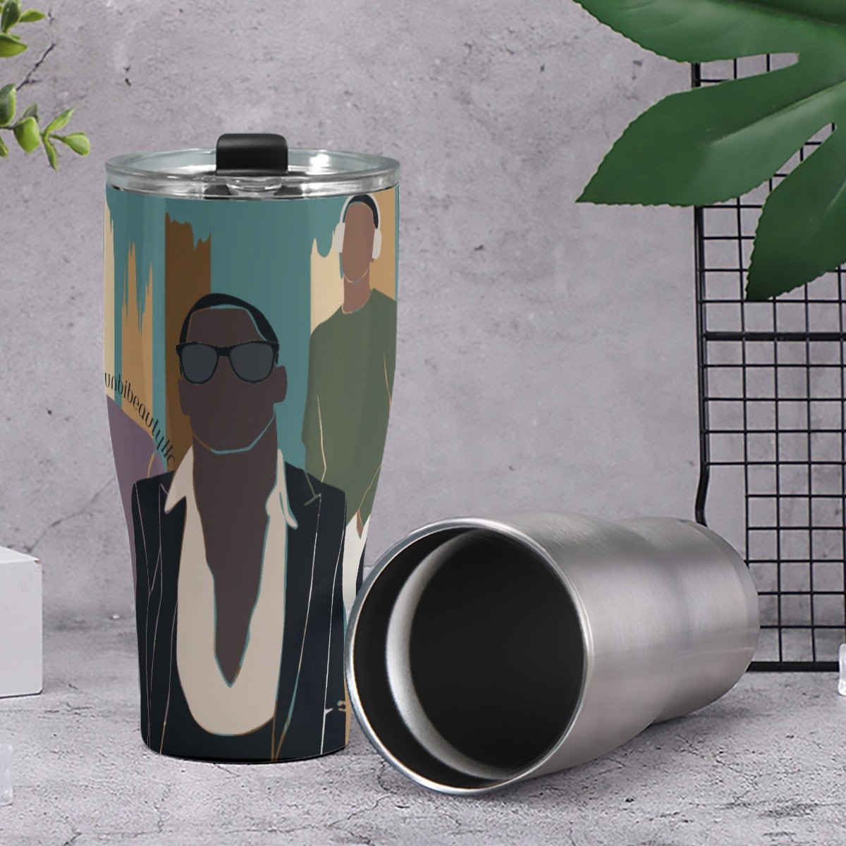 Cone Tumbler 30oz Black Men, Music, Sophistication, Style, Youth, Style #3 (Designed by Dunbi) - DunbiBeauty, LLC