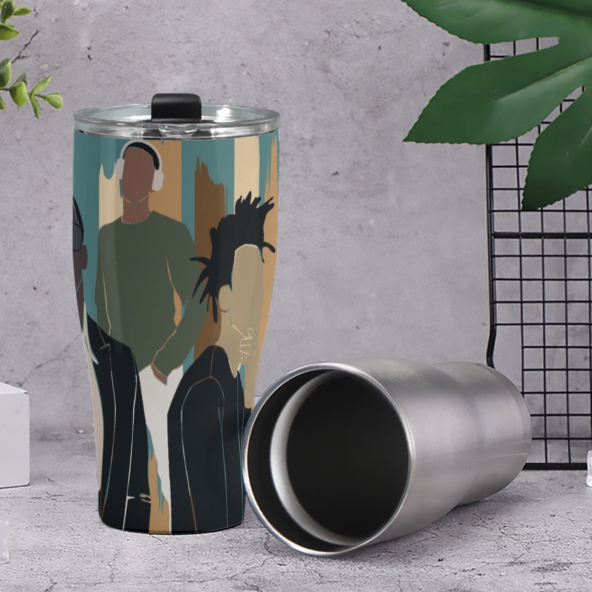 Cone Tumbler 30oz Black Men, Music, Sophistication, Style, Youth, Style #3 (Designed by Dunbi) - DunbiBeauty, LLC