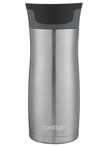 Contigo West Loop Vacuum-Insulated Stainless Steel Thermal Travel Mug with AUTOSEAL Spill-Proof Lid, 16oz 2-Pack, Steel/Matte Black - DunbiBeauty, LLC