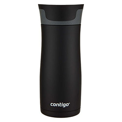 Contigo West Loop Vacuum-Insulated Stainless Steel Thermal Travel Mug with AUTOSEAL Spill-Proof Lid, 16oz 2-Pack, Steel/Matte Black - DunbiBeauty, LLC