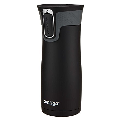 Contigo West Loop Vacuum-Insulated Stainless Steel Thermal Travel Mug with AUTOSEAL Spill-Proof Lid, 16oz 2-Pack, Steel/Matte Black - DunbiBeauty, LLC