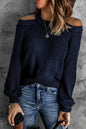 Cool Breeze Cotton Cold Shoulder Sweater - DunbiBeauty, LLC