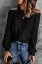 Cool Breeze Cotton Cold Shoulder Sweater - DunbiBeauty, LLC