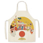 Cotton Boys Girls Apron linen apron Mount Japanese style ukiyo-e Fuji home restaurant kitchen oil-proof sleeveless smock - DunbiBeauty, LLC