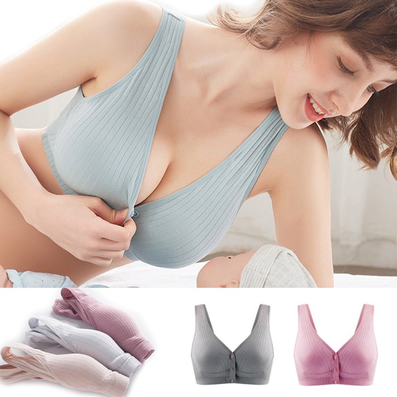 Cotton Maternity Nursing Bras Pregnant Pregnancy Women Underwear Breast Feeding Bra - DunbiBeauty, LLC