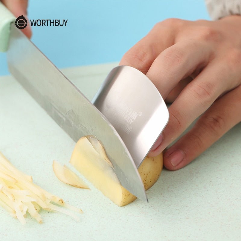 Creative 304 Stainless Steel Finger Protector Kitchen Hand Finger Guard Knife Cutting Finger Protection Kitchen Gadgets - DunbiBeauty, LLC