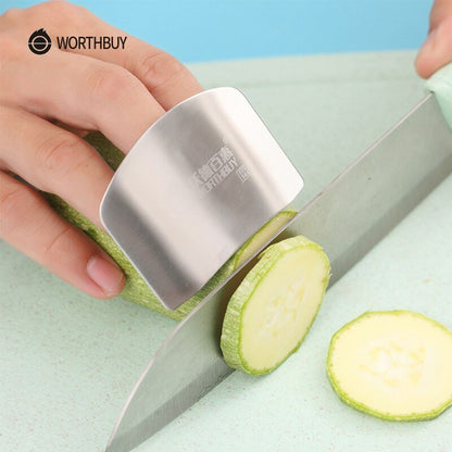 Creative 304 Stainless Steel Finger Protector Kitchen Hand Finger Guard Knife Cutting Finger Protection Kitchen Gadgets - DunbiBeauty, LLC