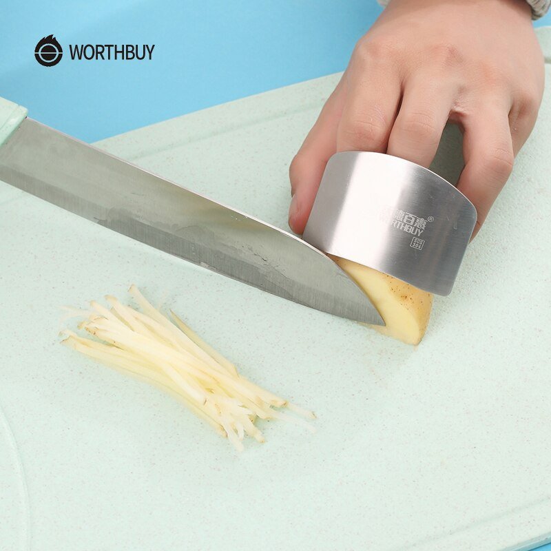 Creative 304 Stainless Steel Finger Protector Kitchen Hand Finger Guard Knife Cutting Finger Protection Kitchen Gadgets - DunbiBeauty, LLC