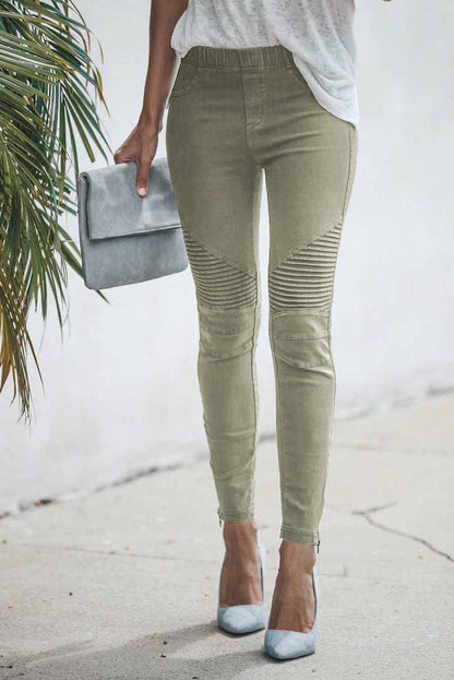 Cropped Moto Jeggings - DunbiBeauty, LLC