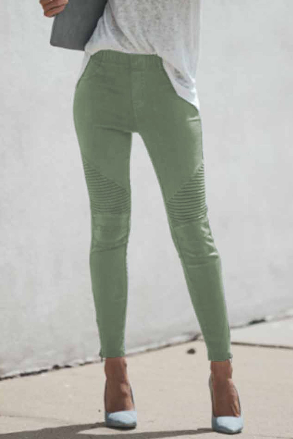 Cropped Moto Jeggings - DunbiBeauty, LLC