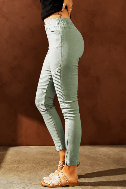 Cropped Moto Jeggings - DunbiBeauty, LLC