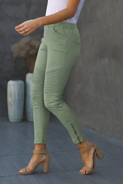 Cropped Moto Jeggings - DunbiBeauty, LLC