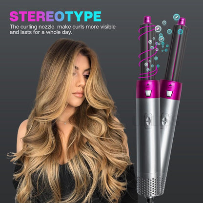 Cross-border New Five-in-one Hot Air Comb, Automatic Curling Iron, Curling And Straightening Dual-purpose Hair Styling Comb, Hair Dryer On Amazon - DunbiBeauty, LLC