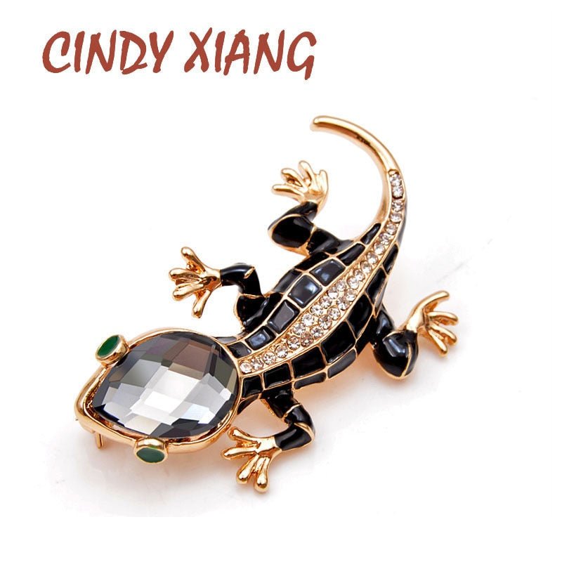 Crystal Lizard Brooch - DunbiBeauty, LLC