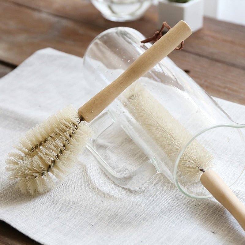 Cup Mug Cleaning Brush Wooden Handle Dishes Bottle Pan Pot Washing Brushes Multifunctional Kitchen Cleaning Accessories Tools - DunbiBeauty, LLC