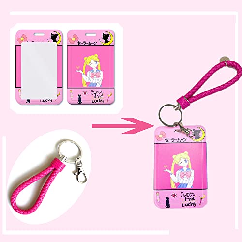 Cute Anime School Supplies Set Including Pencil Bag, Ballpoint Pens, Sticky Notes, Ruler, Broch Pins, Card Holder with Key Ring, Tattoo Stickers For Fans - DunbiBeauty, LLC