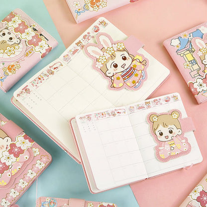 Cute Cheery Blossom Magnetic Buckle Notebook - DunbiBeauty, LLC