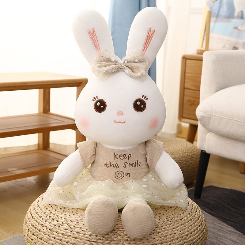 Cute Floral Skirt Rabbit Poppy Than Rabbit Doll Plush - DunbiBeauty, LLC