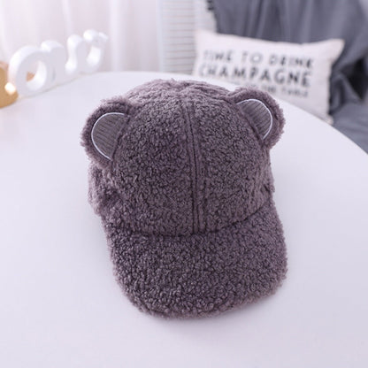 Cute Fuzzy Baseball Cap with Ears - DunbiBeauty, LLC