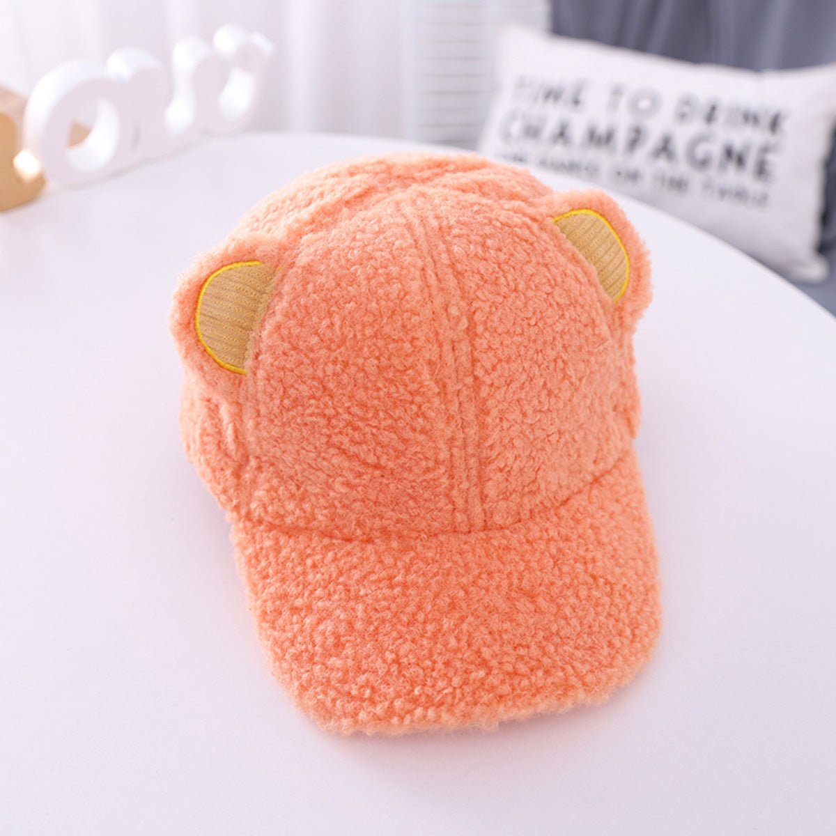 Cute Fuzzy Baseball Cap with Ears - DunbiBeauty, LLC