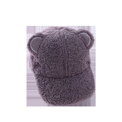 Cute Fuzzy Baseball Cap with Ears - DunbiBeauty, LLC