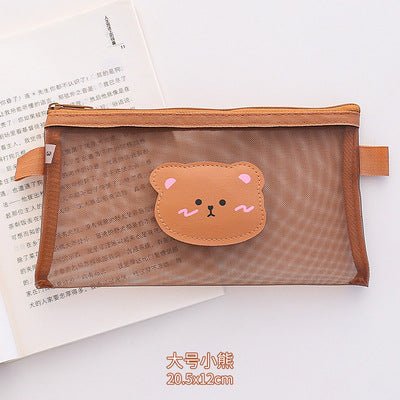 Cute Large Capacity Bear Pencil Case and Cosmetic Bag - DunbiBeauty, LLC