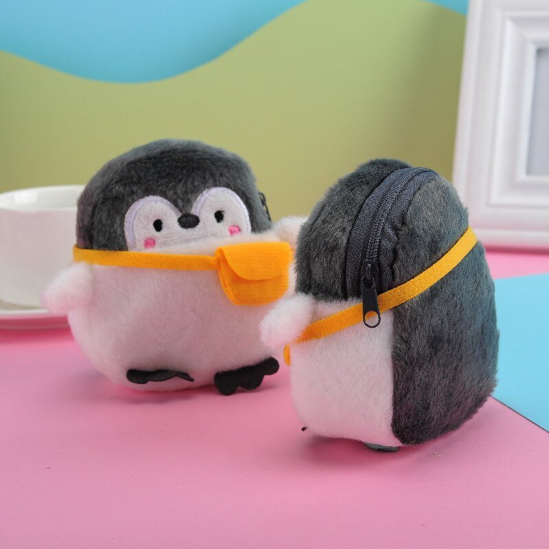 Cute Little Penguin Coin Purse Soft Mini Cartoon Coin Purse Lovely Data Line Bag Simplicity Durable Plush Coin Purse Accessories - DunbiBeauty, LLC