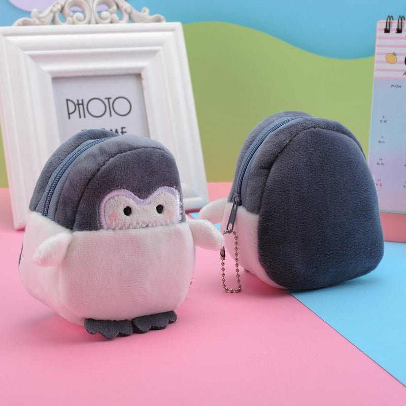 Cute Little Penguin Coin Purse Soft Mini Cartoon Coin Purse Lovely Data Line Bag Simplicity Durable Plush Coin Purse Accessories - DunbiBeauty, LLC