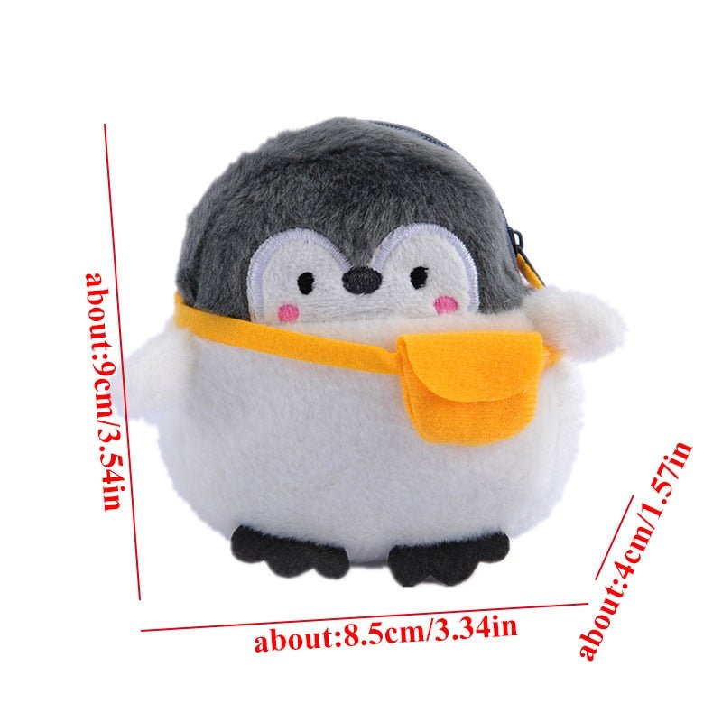 Cute Little Penguin Coin Purse Soft Mini Cartoon Coin Purse Lovely Data Line Bag Simplicity Durable Plush Coin Purse Accessories - DunbiBeauty, LLC