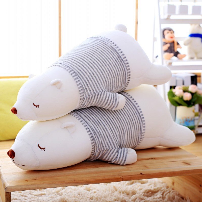 Cute Stackable Polar Bear Plush Pillow Dolls - DunbiBeauty, LLC