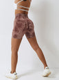 Tie Dye Wide Waistband Slim Fit Sports Shorts