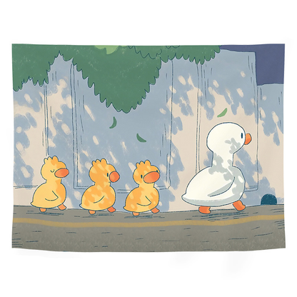 Duck Print Pattern Tapestry Kiwidrop