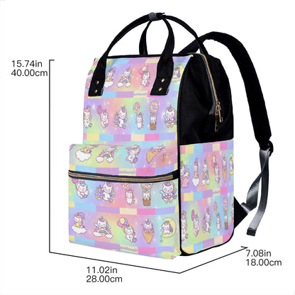 Customized Mummy Bag｜Oxford Cloth Kawaii Unicorn, Pastel Rainbow, Clouds, Pink, Purple, Blue, Yellow, Sleepy Unicorn, Hungry Unicorn, Moon, Candy, Donuts, Ice Cream (Designed by Dunbi)