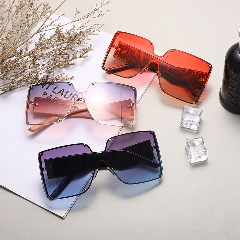 Oversized Rimless Sunglasses Zendrop