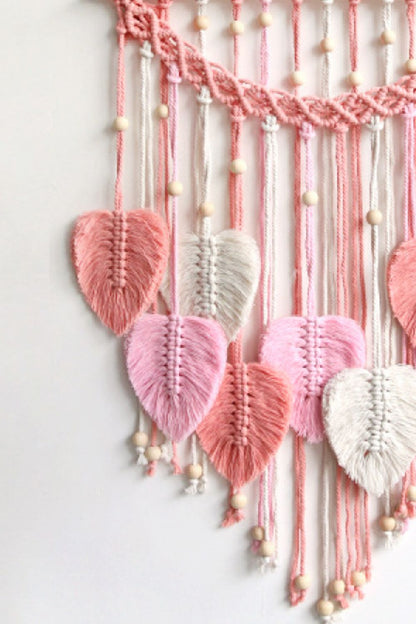 Macrame Leaf Fringe Wall Hanging