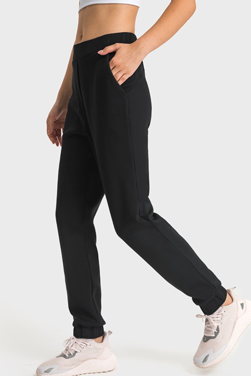 Pull-On Joggers with Side Pockets Trendsi