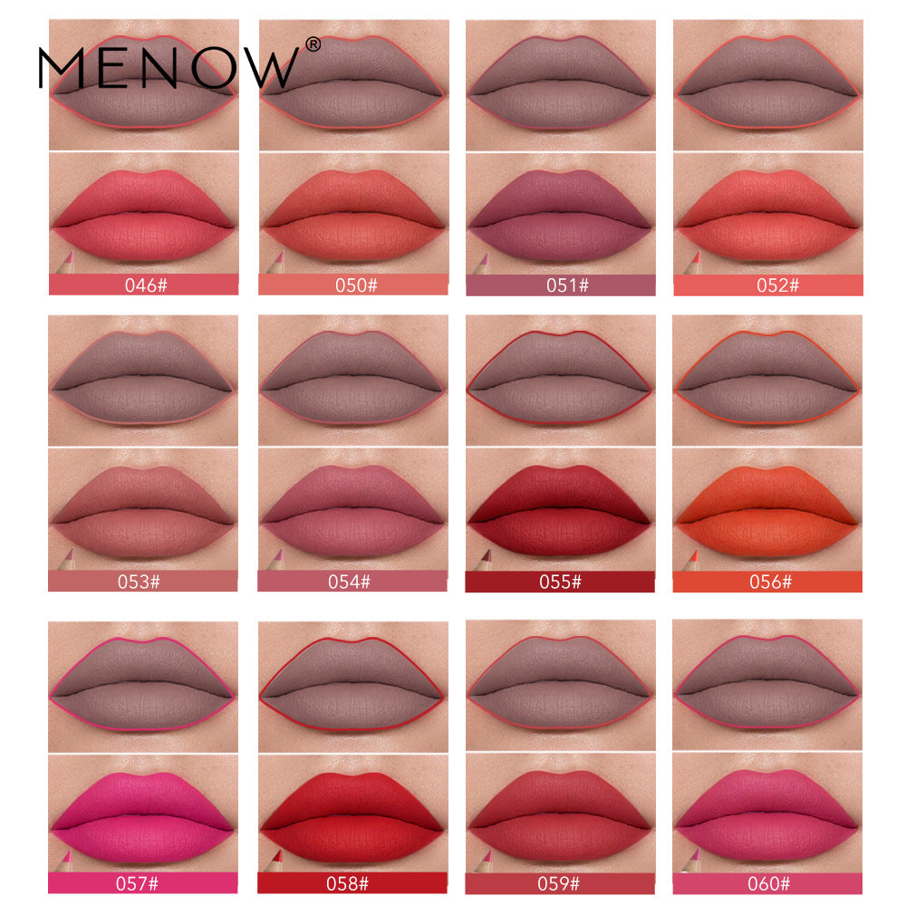 MENOW Makeup P14002 Lip Liner 12 Colors Mixed Color Waterproof Lipstick Pen Cosmetics Hypersku