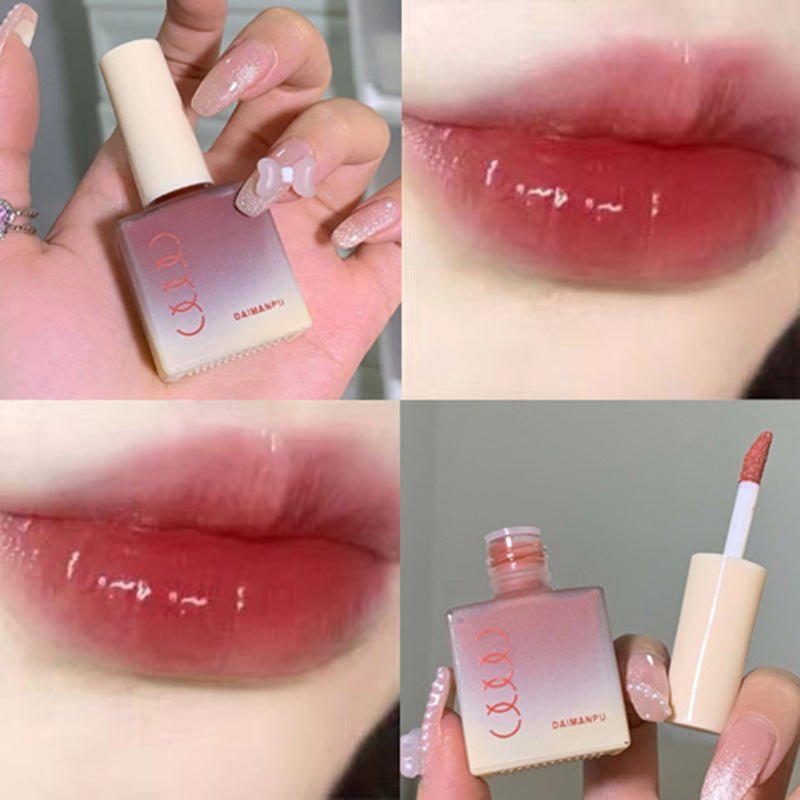 DAIMANPU Small Ice Cube Jelly Lip Lacquer Lip Gloss Water Light Female Moisturizing And Nourishing Lipstick Student - DunbiBeauty, LLC