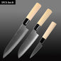 Damascus Steel Chef Knife Japanese Style Sushi Salmon Filling Santoku Utility Knives Professional Kitchen Cooking Tools - DunbiBeauty, LLC